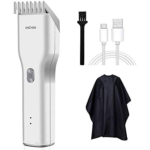 ENCHEN Cortapelos Eléctricos para Hombres, Electrico Cortapelos Profesional Hombre, Impermeable Inalámbrica Barbero Electrico Recortador de Barba USB Recargable Un Botón Bloquea Longitudes de Corte