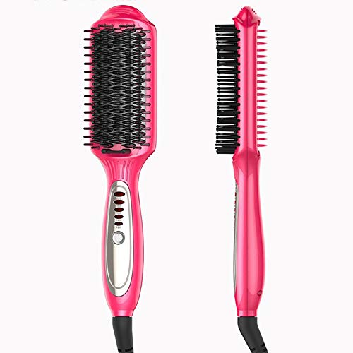 Enderezando cepillo de iones de pelo recto de pelo largo cabello corto rizos de pelo recto pelo liso se puede utilizar,Pink