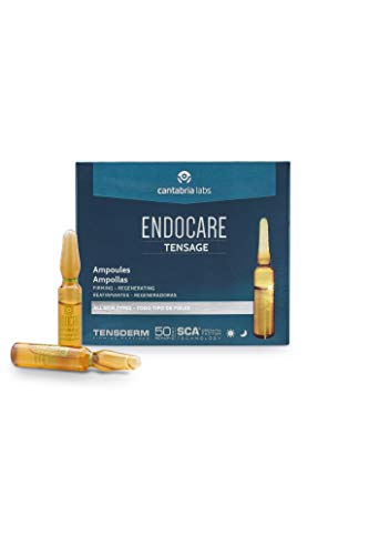 Endocare Tensage Ampollas - Antiarrugas, Antiflacidez, Regeneradoras, Efecto Tensor Inmediato, con Ácido Hialurónico, para Todo Tipo de Pieles, 10 Unidades