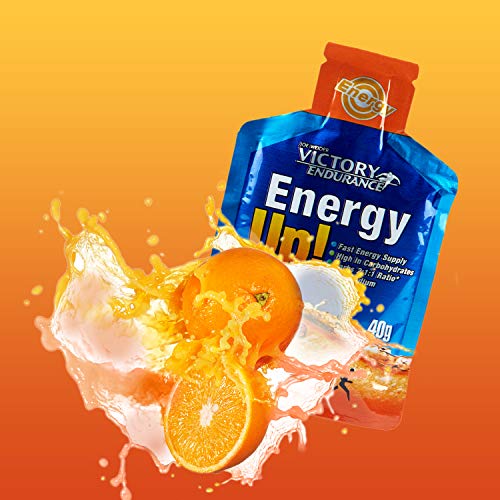 Energy Up Gel Cafeína Sabor Naranja. Con plus de sodio. Energía inmediata