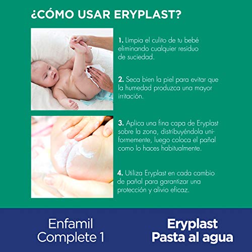Enfamil Complete 1 Leche Infantil para Lactantes de 0 a 6 Meses de Edad, Fórmula Para Bebés Recién Nacidos - 800 gr + Eryplast Lutsine E45 Pasta al Agua Crema Pañal Bebé - 2 x 125 ml