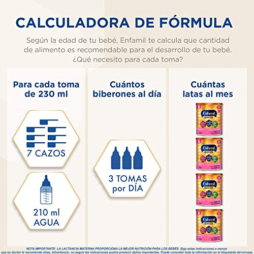 Enfamil Complete 2 - Leche Infantil de Continuación para Lactantes Bebés de 6 a 12 Meses, Pack Mensual 4 latas x 800 gr