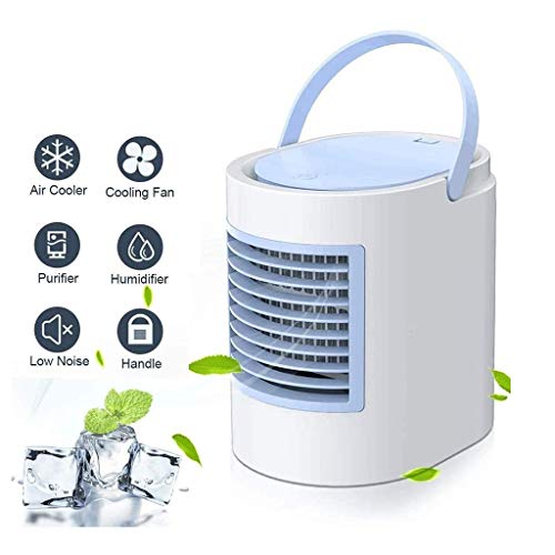 Enfriador de aire Portátiles de aire más fresco de escritorio del acondicionador de aire 3 en 1 purificador del humectador luz de la noche, 3 velocidades de enfriamiento del ventilador, for Office dor