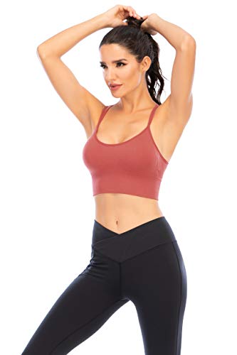 Enjoyoself Sujetador Deportivos 1-3 Pack Yoga Jogging Lencería Sujetador Acolchado Ropa Interior Deportiva Push Up Brassiere Elástico Almohadillas Extraíbles