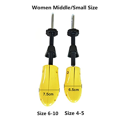 Ensanchador de zapatos para mujer (sencillo), largo y ancho extendido de los zapatos ajustados, EU 36 - 41 (damas, medio, amarillo)