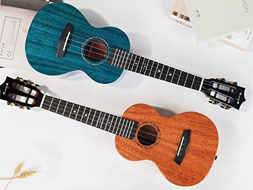 Enya ukelele tenor EUT-MAD BU 26” caoba sólido color azul ukulele en compañía caso ukelele alta calidad