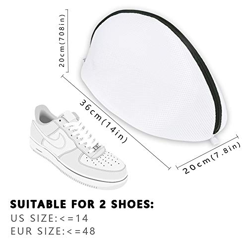 Eono by Amazon - Bolsa para Lavadora para Zapatillas, Bolsa Malla de Lavandería para Lavadoras Bolsas de Colada para Zapatos/Zapatillas de Deport, 2 Pcs