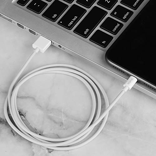 Eono Cable Lightning Cable Cargador de iPhone - [Certificado MFi de Apple] 3.3ft/1m Cargador líder de iPhone Cable de Carga Rápida para iPhone XS MAX X XR 8 7 6s 6 Plus SE 5 5s 5c, iPad, iPod-Blanco