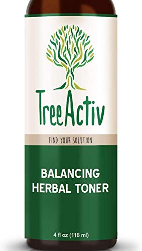 Equilibrio a base de plantas de tóner de la piel facial Hidratante Hamamelis Agua de Rosas Salvia árbol de té astringente natural Reducir 4 fl oz
