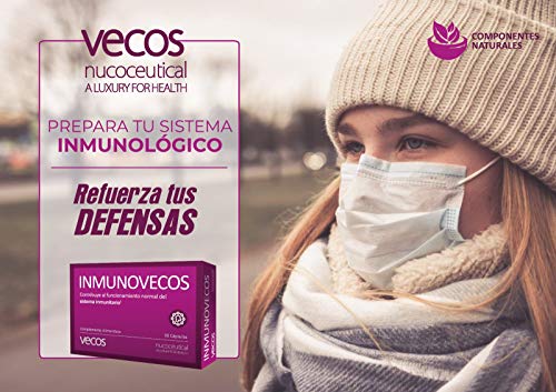 Equinácea con propóleo para reforzar el sistema inmunológico – Vitamina C, betaglucanos y zinc para proteger nuestro sistema respiratorio contra los cambios estacionales – 30 cápsulas