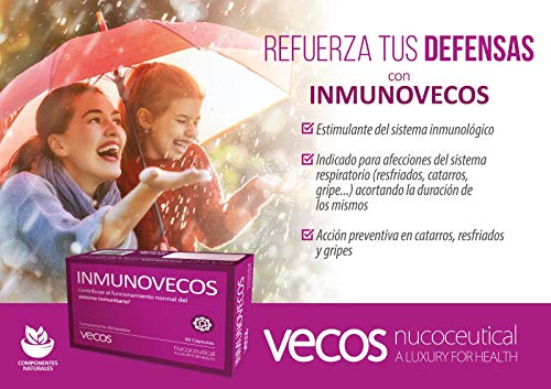 Equinácea con propóleo para reforzar el sistema inmunológico – Vitamina C, betaglucanos y zinc para proteger nuestro sistema respiratorio contra los cambios estacionales – 30 cápsulas