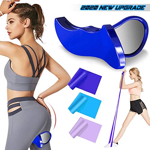 Equipo de Entrenamiento de la Cadera, Entrenador Medial del Músculo Suelo Pélvico, Hip Trainer Interno del Muslo Entrenador de Musculos Controlador de Vejiga Corrección de Hermosas Nalgas(Azul)