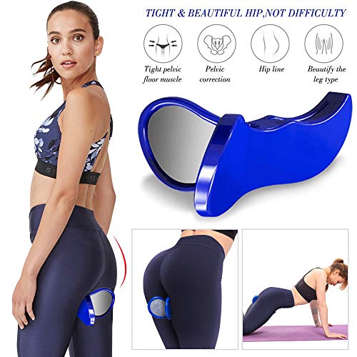 Equipo de Entrenamiento de la Cadera, Entrenador Medial del Músculo Suelo Pélvico, Hip Trainer Interno del Muslo Entrenador de Musculos Controlador de Vejiga Corrección de Hermosas Nalgas(Azul)