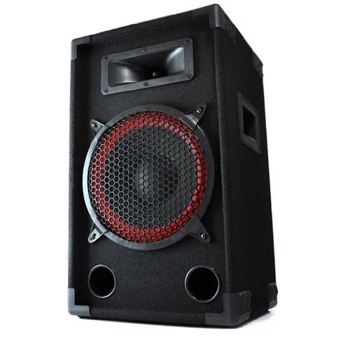 Equipo Sonido DJ Ibiza 300 Set 2X Altavoz PA (Amplificador 480W Potencia, Altavoces 400W, Mesa Mezclador 2-3 Canales, microfono dinamico, Cables de conexion)
