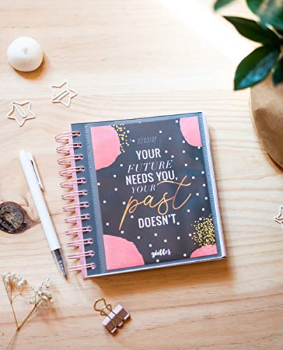 ERIK - Agenda escolar 2020/2021 día página M Glitter, 11 meses (14x16 cm)