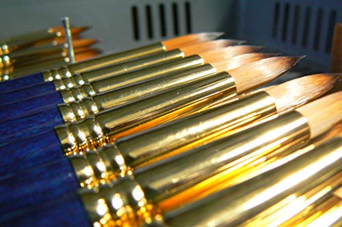 Escoda Set 3 Pinceles Acuarela - N.8,12,18 Redondo Punta Pelo Sintético Set David Taylor Serie Prado Ultimo Profesional Bellas Artes Brochas Fabricado a Mano en España.