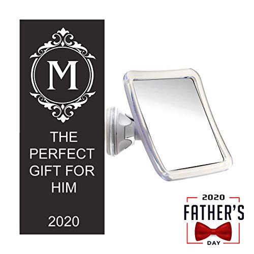 Espejo de ducha y afeitado sin vaho Mirrorvana con base de ventosa, aumento 1X, 6,3 x 6,3 pulgadas