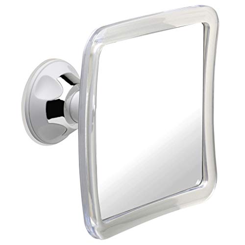 Espejo de ducha y afeitado sin vaho Mirrorvana con base de ventosa, aumento 1X, 6,3 x 6,3 pulgadas