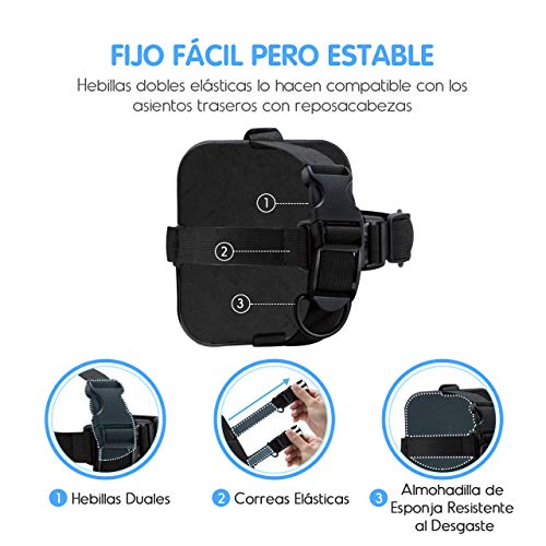 Espejo Retrovisor Bebé para Vigilar al Bebé en Coche, OMorc 360° Ajustable Irrompible Interior para Silla Trasera de Bebé/Asientos de Niños Orientados Hacia Atrás 100% Inastillable Espejo Coche Bebe