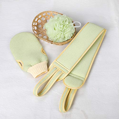 Esponja exfoliante para la espalda, 3 PCs Exfoliante Depurador Trasero Esponja de Baño Corporal con Luffa Esponja eliminar la piel muerta Limpieza Profunda Corporal Espalda Esponja para Baño y Ducha