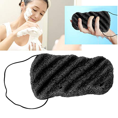 Esponjas de lavado de Konjac de cuerpo de aleteo de cara de onda larga 100% natural para el cuidado facial del cuerpo(03# lavanda púrpura)