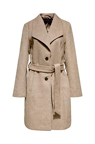 Esprit 089eo1g026 Abrigo, Beige (Light Taupe 5 264), Small para Mujer