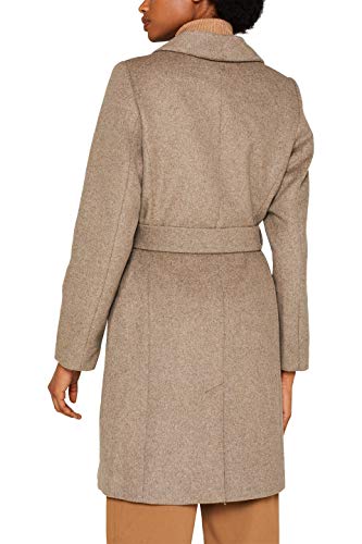 Esprit 089eo1g026 Abrigo, Beige (Light Taupe 5 264), Small para Mujer