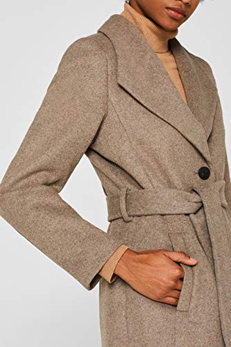 Esprit 089eo1g026 Abrigo, Beige (Light Taupe 5 264), Small para Mujer