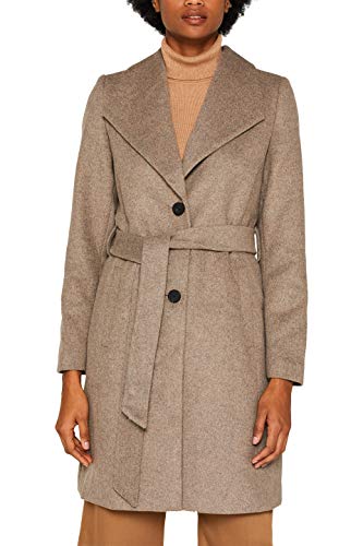 Esprit 089eo1g026 Abrigo, Beige (Light Taupe 5 264), Small para Mujer