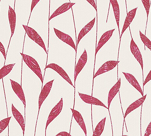 Esprit Home papel pintado de tejido-no-tejido Urban Spring rojo blanco 10,05 m x 0,53 m 302792
