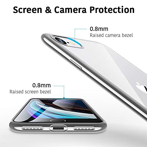 ESR Funda para iPhone SE/8/7 [Funda TPU][No amarillea][Tapa Trasera de Solo 1,1 mm] [Esquinas con Absorción de Golpes][Funda de Silicona Flexible] Rojo Brillante