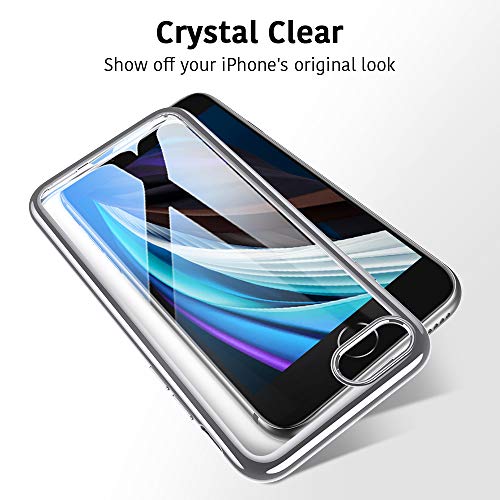 ESR Funda para iPhone SE/8/7 [Funda TPU][No amarillea][Tapa Trasera de Solo 1,1 mm] [Esquinas con Absorción de Golpes][Funda de Silicona Flexible] Rojo Brillante