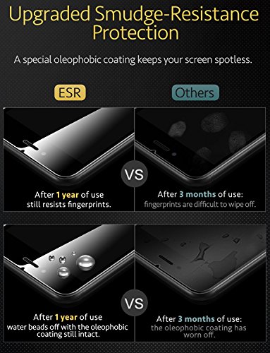 ESR Protector Pantalla para iPhone 7 Plus/8 Plus [2 Piezas][Fácil de Instalar] Cristal Templado 9H Dureza [3D Touch Compatible], Anti-Huella para Apple iPhone 8 Plus/7 Plus/6s Plus/6 Plus