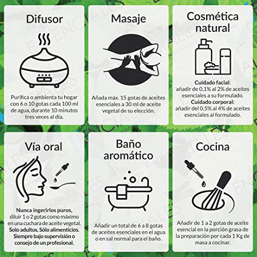 Essenciales - Aceite Esencial de Ciprés,100% Puro, 100 ml | Aceite Esencial Cupressus Sempervirens