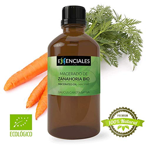 Essenciales - Aceite Macerado de Zanahoria Bio, 100% Natural Ecológico, 100 ml | Macerado Daucus Carota
