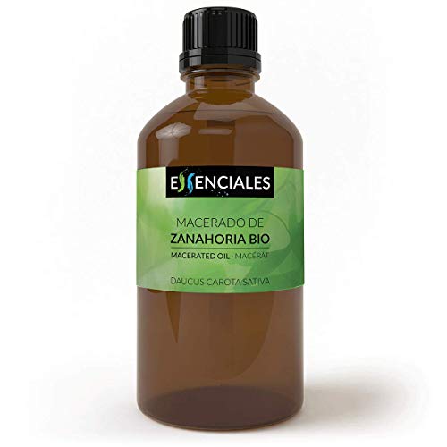 Essenciales - Aceite Macerado de Zanahoria Bio, 100% Natural Ecológico, 100 ml | Macerado Daucus Carota