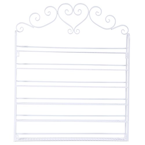 Estante de pared para esmalte de uñas, 6 plantas mueble de almacenaje para productos cosméticos, cuarto de baño