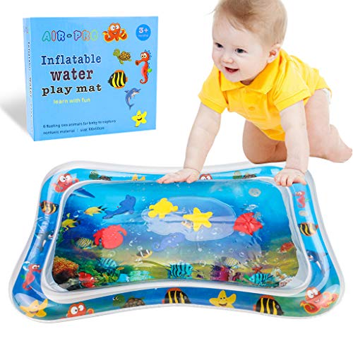 Estera inflable del agua del bebé,Alfombra de Juego con Agua Inflable Bebés Tapete de PVC a Prueba de Fugas Tiempo de Tummy Juguete Centro de Actividades La Estimulación del Crecimiento de Su Bebé