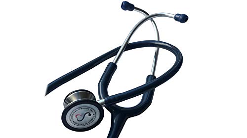 eSteth CLÁSICO – Estetoscopio para Doble Cabeza, Calidad Cardíaca con Acabado de Acero Inoxidable y Anillo no Hay Goma Fría – 32 Pulgadas (azul)
