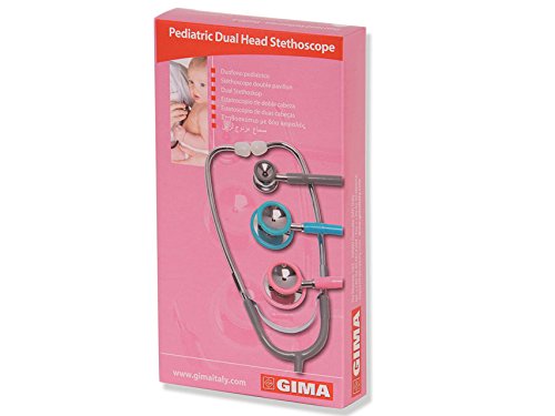 Estetoscopio Pediátrico de doble cabeza, rosa, ligero cromo chapado en pediatría