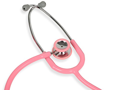 Estetoscopio Pediátrico de doble cabeza, rosa, ligero cromo chapado en pediatría