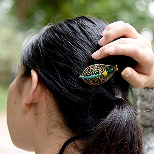 Estilo de usos múltiples propiedades de estilo chino hoja Afortunadamente artesanía étnica especiales hilado en anillos en la tienda de mano de la mujer horquilla de ágata,como se muestra