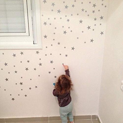 Estrellas Pared Etiqueta, 55pcs/Set Ventana de Vidrio Twinkle Star Sticker, Vinilo Metálico PVC Art Star Patrón de Calcomanías, para Bebés Niños Dormitorio Decoración de la Guardería
