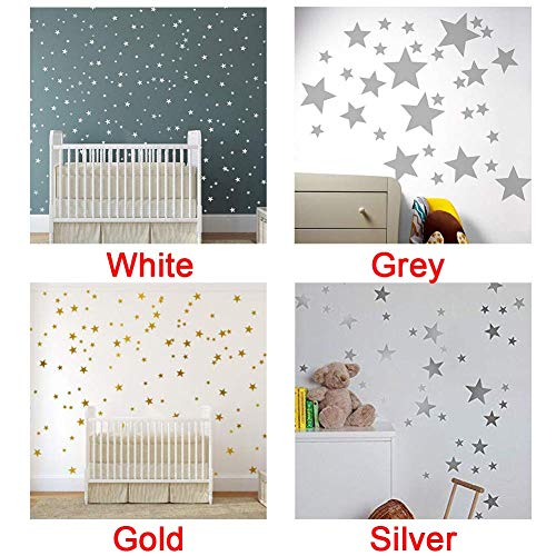 Estrellas Pared Etiqueta, 55pcs/Set Ventana de Vidrio Twinkle Star Sticker, Vinilo Metálico PVC Art Star Patrón de Calcomanías, para Bebés Niños Dormitorio Decoración de la Guardería