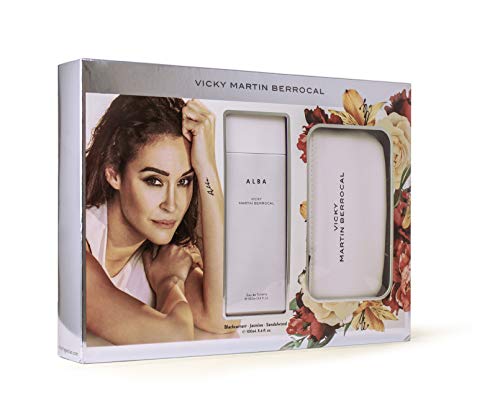 Estuche con agua de colonia esencia Alba en 100 ml de Vicky Martín Berrocal. Fragancia pura y refrescante. Incluye cartera monedero