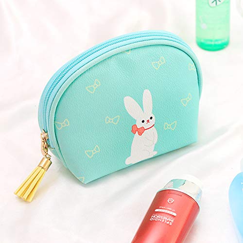 Estuche de maquillaje cosmético con borlas y borlas de PU de dos tamaños, estuche de almacenamiento portátil impermeable, bolsa de maquillaje de moda-3-