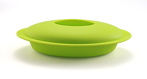 Estuche de vapor de silicona para microondas u horno de 28 cm | Papillote de cocina verde | Franquihogar