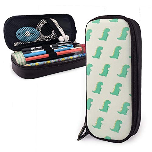 Estuche Escolar de Gran Capacidad, Bolsa de Lápiz Organizador para Material Papelería con Cremallera Doble Cute Green Mini Baby Kids Dinosaurios para Hombre Mujer Estudiante en Escuela Oficina