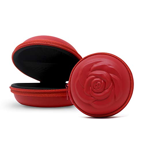 Estuche SileuCase para copas menstruales – Ideal para llevar tu tampón o copa menstrual de forma elegante y discreta en tu bolso o para viajes - Grande, 10 cm - Rojo