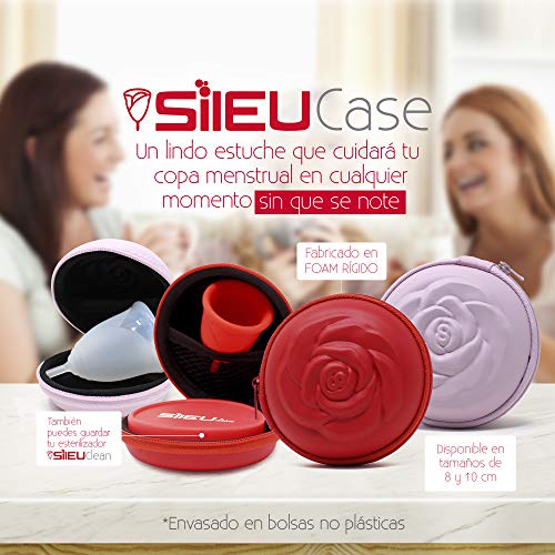 Estuche SileuCase para copas menstruales – Ideal para llevar tu tampón o copa menstrual de forma elegante y discreta en tu bolso o para viajes - Pequeño, 8 cm - Rosa